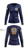 Midway Fire Station 81 Women's Long Sleeve V-neck Shirt - 1