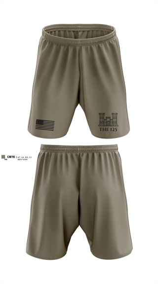 Athletic Shorts With Pockets, 125 ENGINEER COMPANY, National Guard, Teamtime, Team time, sublimation, custom sports apparel, team uniforms, spirit wear, spiritwear, sports uniforms, custom shirts, team store, custom team store, fundraiser sports, apparel fundraiser