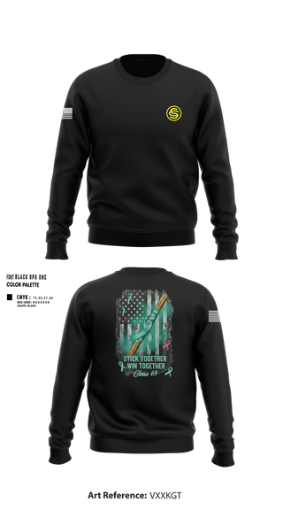 Crew Neck Sweatshirt, Texas Officer Candidate Class 69, , Teamtime, Team time, sublimation, custom sports apparel, team uniforms, spirit wear, spiritwear, sports uniforms, custom shirts, team store, custom team store, fundraiser sports, apparel fundraiser