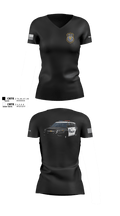 DEPARTMENT OF THE ARMY CIVILIAN POLICE 31166882 Women's Short Sleeve V-neck Shirt - 102