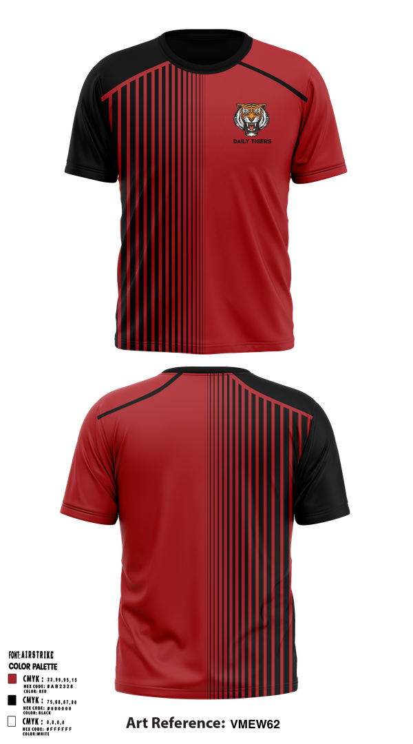Short Sleeve Performance Shirt, Daily Tigers, , Teamtime, Team time, sublimation, custom sports apparel, team uniforms, spirit wear, spiritwear, sports uniforms, custom shirts, team store, custom team store, fundraiser sports, apparel fundraiser
