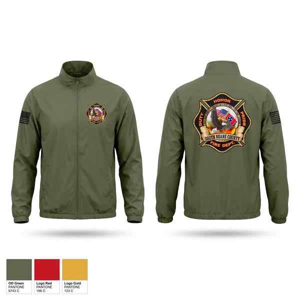 Windbreaker, South Roane County, Fire Department, Teamtime, Team time, sublimation, custom sports apparel, team uniforms, spirit wear, spiritwear, sports uniforms, custom shirts, team store, custom team store, fundraiser sports, apparel fundraiser