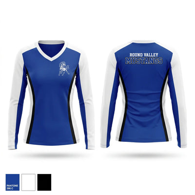 Mustangs Women's Long Sleeve V-neck Shirt - 1