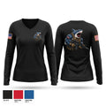 MESG1 DET-GUAM COMMAND SHIRT 80398440 Women's Long Sleeve V-neck Shirt - 1