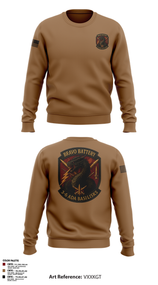 Crew Neck Sweatshirt, Bravo 3-6 ADA, Army, Teamtime, Team time, sublimation, custom sports apparel, team uniforms, spirit wear, spiritwear, sports uniforms, custom shirts, team store, custom team store, fundraiser sports, apparel fundraiser