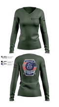 GMR Georgia Honor Guard 55401416 Women's Long Sleeve V-neck Shirt - 10