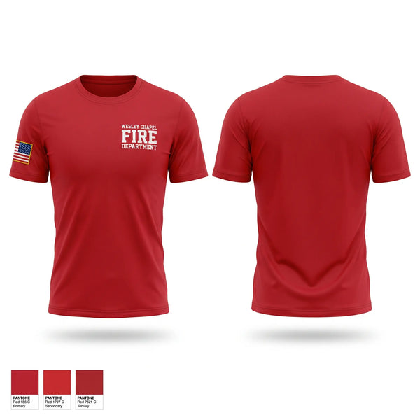 Short Sleeve Performance Shirt, Wesley chapel fire department, Fire Department, Teamtime, Team time, sublimation, custom sports apparel, team uniforms, spirit wear, spiritwear, sports uniforms, custom shirts, team store, custom team store, fundraiser sports, apparel fundraiser