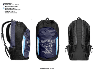 Gear Bag, Crusaders, Women's Basketball, Teamtime, Team time, sublimation, custom sports apparel, team uniforms, spirit wear, spiritwear, sports uniforms, custom shirts, team store, custom team store, fundraiser sports, apparel fundraiser