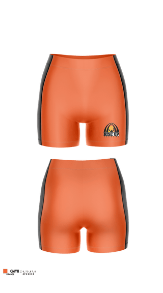Womens Compression Shorts, Rise Up Academy DE, , Teamtime, Team time, sublimation, custom sports apparel, team uniforms, spirit wear, spiritwear, sports uniforms, custom shirts, team store, custom team store, fundraiser sports, apparel fundraiser