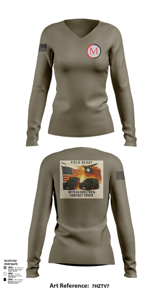 Womens Long Sleeve Vneck Shirt, ManTech, , Teamtime, Team time, sublimation, custom sports apparel, team uniforms, spirit wear, spiritwear, sports uniforms, custom shirts, team store, custom team store, fundraiser sports, apparel fundraiser