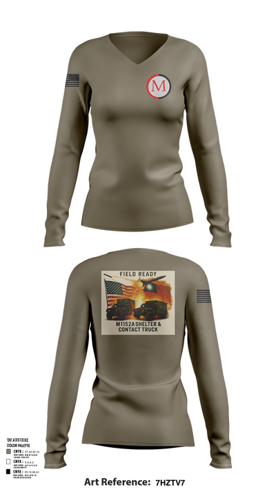 ManTech 79829219 Women's Long Sleeve V-neck Shirt - 102