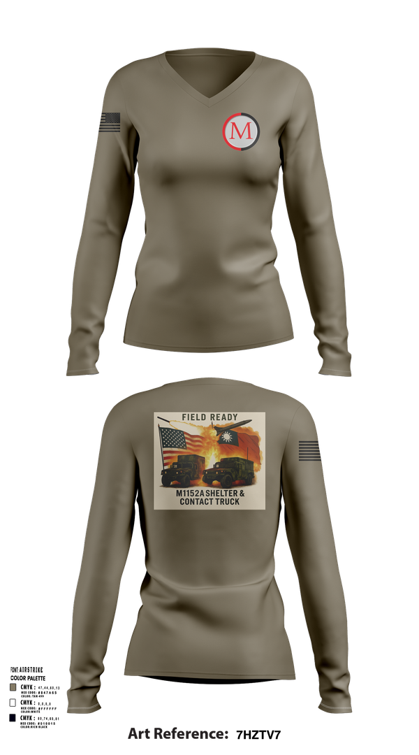Womens Long Sleeve Vneck Shirt, ManTech, , Teamtime, Team time, sublimation, custom sports apparel, team uniforms, spirit wear, spiritwear, sports uniforms, custom shirts, team store, custom team store, fundraiser sports, apparel fundraiser