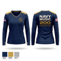 Pacific Fleet Band Women's Long Sleeve V-neck Shirt - 1