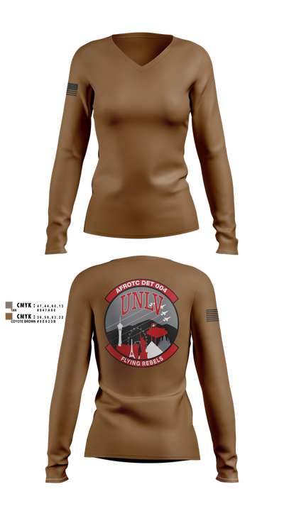 Flying Rebels 5466580 Women's Long Sleeve V-neck Shirt - 2