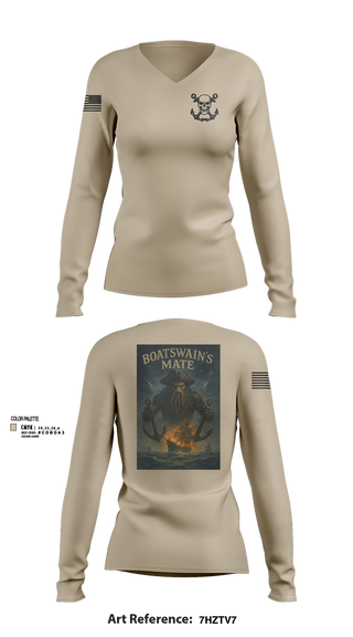 Womens Long Sleeve Vneck Shirt, Deck Division, , Teamtime, Team time, sublimation, custom sports apparel, team uniforms, spirit wear, spiritwear, sports uniforms, custom shirts, team store, custom team store, fundraiser sports, apparel fundraiser