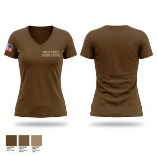 Womens Short Sleeve Vneck Shirt, Walsh county sheriff’s office, Police, Teamtime, Team time, sublimation, custom sports apparel, team uniforms, spirit wear, spiritwear, sports uniforms, custom shirts, team store, custom team store, fundraiser sports, apparel fundraiser