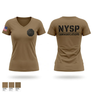 Womens Short Sleeve Vneck Shirt, NYSP Communications, Police, Teamtime, Team time, sublimation, custom sports apparel, team uniforms, spirit wear, spiritwear, sports uniforms, custom shirts, team store, custom team store, fundraiser sports, apparel fundraiser
