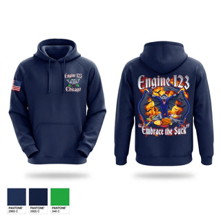 Hoodie, Engine 123, Fire Department, Teamtime, Team time, sublimation, custom sports apparel, team uniforms, spirit wear, spiritwear, sports uniforms, custom shirts, team store, custom team store, fundraiser sports, apparel fundraiser
