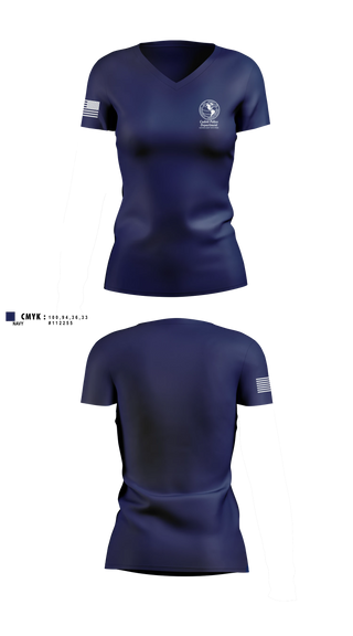 Womens Short Sleeve Vneck Shirt, Cadott Police Department, Police, Teamtime, Team time, sublimation, custom sports apparel, team uniforms, spirit wear, spiritwear, sports uniforms, custom shirts, team store, custom team store, fundraiser sports, apparel fundraiser