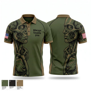 Short Sleeve Performance Polo, Always beside you, EMS/EMT, Teamtime, Team time, sublimation, custom sports apparel, team uniforms, spirit wear, spiritwear, sports uniforms, custom shirts, team store, custom team store, fundraiser sports, apparel fundraiser