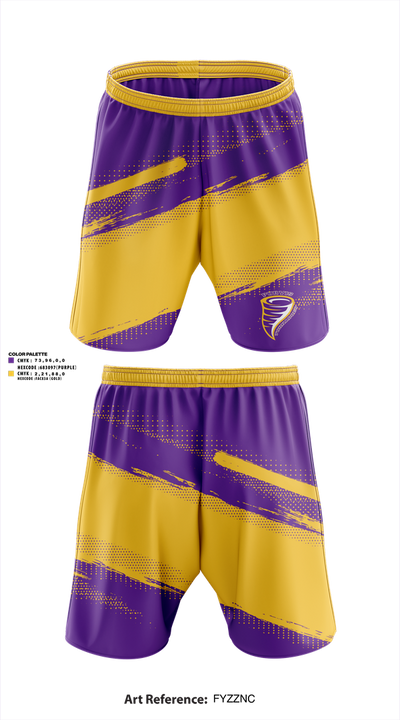 Purvis Middle School Cheer 52252572 Athletic Shorts With Pockets - 1