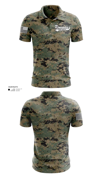 San Diego Renegades Short Sleeve Performance Polo - 24