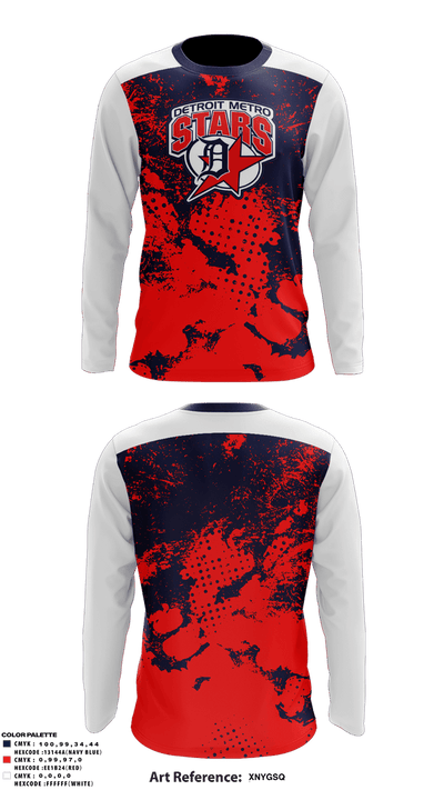 Detroit Metro Stars Baseball 10248581 Long Sleeve Performance Shirt 1
