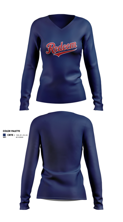 Redeem Women's Long Sleeve V-neck Shirt - 4