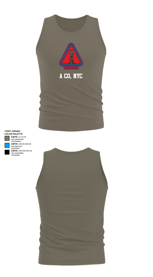 Tank Top, A Co, NYC, , Teamtime, Team time, sublimation, custom sports apparel, team uniforms, spirit wear, spiritwear, sports uniforms, custom shirts, team store, custom team store, fundraiser sports, apparel fundraiser