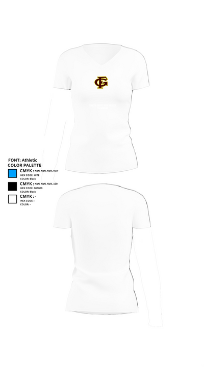 Forest Grove High School Swimming 60423697 Women's Short Sleeve V-neck Shirt - 18