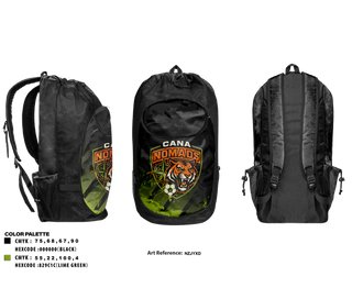 Gear Bag, Cana Nomads, Men's Soccer, Teamtime, Team time, sublimation, custom sports apparel, team uniforms, spirit wear, spiritwear, sports uniforms, custom shirts, team store, custom team store, fundraiser sports, apparel fundraiser