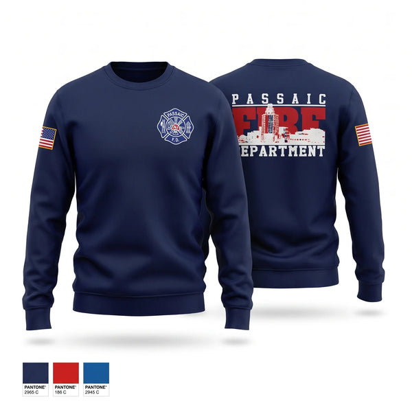 Crew Neck Sweatshirt, FMBA Local 13/213 Passaic Fire Department, Fire Department, Teamtime, Team time, sublimation, custom sports apparel, team uniforms, spirit wear, spiritwear, sports uniforms, custom shirts, team store, custom team store, fundraiser sports, apparel fundraiser