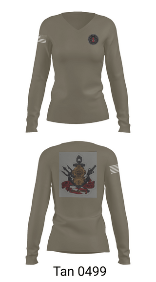 Womens Long Sleeve Vneck Shirt, DFD STATION 1, Fire Department, Teamtime, Team time, sublimation, custom sports apparel, team uniforms, spirit wear, spiritwear, sports uniforms, custom shirts, team store, custom team store, fundraiser sports, apparel fundraiser