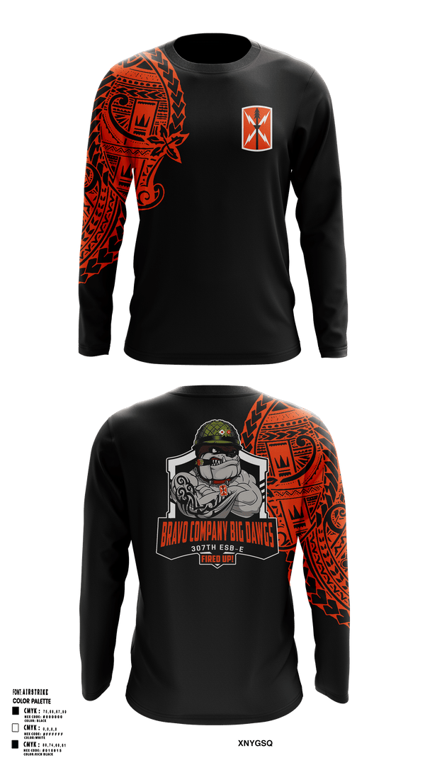 Long Sleeve Performance Shirt, Bravo 307th ESBE, Army, Teamtime, Team time, sublimation, custom sports apparel, team uniforms, spirit wear, spiritwear, sports uniforms, custom shirts, team store, custom team store, fundraiser sports, apparel fundraiser