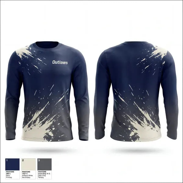 Long Sleeve Performance Shirt, Outlaws, Softball, Teamtime, Team time, sublimation, custom sports apparel, team uniforms, spirit wear, spiritwear, sports uniforms, custom shirts, team store, custom team store, fundraiser sports, apparel fundraiser