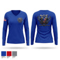 AGE Women's Long Sleeve V-neck Shirt - 1