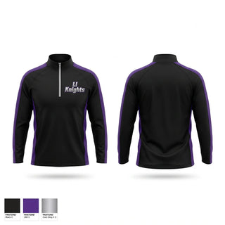 Quarter Zip Jacket, LI Knights, Women's Volleyball, Teamtime, Team time, sublimation, custom sports apparel, team uniforms, spirit wear, spiritwear, sports uniforms, custom shirts, team store, custom team store, fundraiser sports, apparel fundraiser