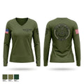 Drone Unit Women's Long Sleeve V-neck Shirt - 1