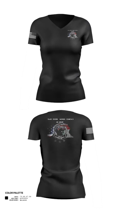982nd Combat Camera Co. 61956879 Women's Short Sleeve V-neck Shirt - 20