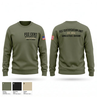 Crew Neck Sweatshirt, FCC CERT, Police, Teamtime, Team time, sublimation, custom sports apparel, team uniforms, spirit wear, spiritwear, sports uniforms, custom shirts, team store, custom team store, fundraiser sports, apparel fundraiser