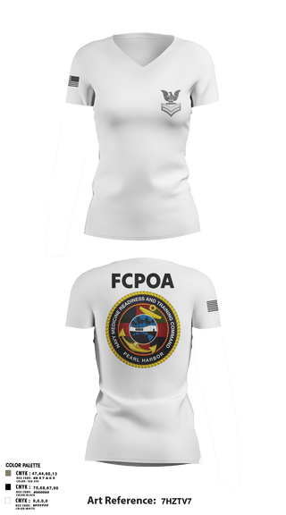 Women's Short Sleeve Vneck Shirt, NMRTC-PH FCPOA, Navy, Teamtime, Team time, sublimation, custom sports apparel, team uniforms, spirit wear, spiritwear, sports uniforms, custom shirts, team store, custom team store, fundraiser sports, apparel fundraiser