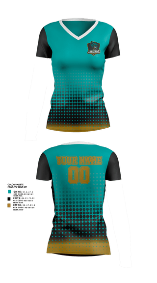 Womens Short Sleeve Vneck Shirt, southeast Jaguars, , Teamtime, Team time, sublimation, custom sports apparel, team uniforms, spirit wear, spiritwear, sports uniforms, custom shirts, team store, custom team store, fundraiser sports, apparel fundraiser