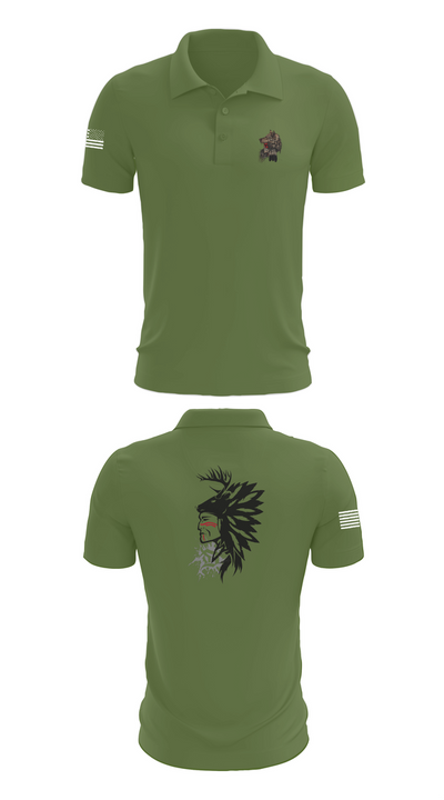 101st airborne 1-327 35416174 Short Sleeve Performance Polo - 47