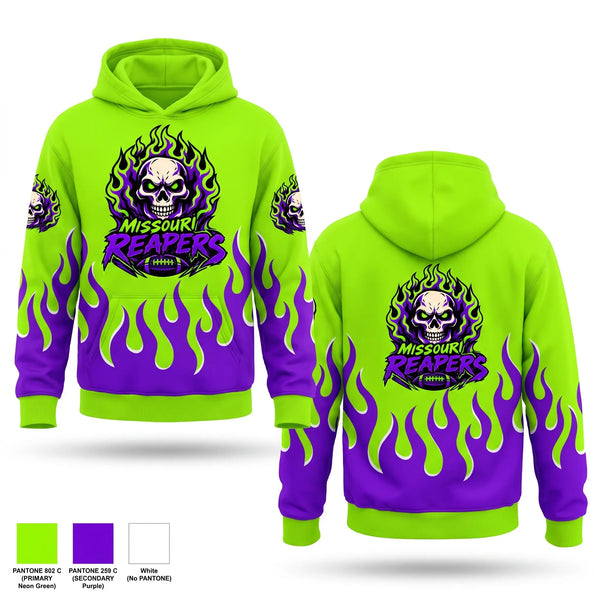 Hoodie, Missouri Reapers, , Teamtime, Team time, sublimation, custom sports apparel, team uniforms, spirit wear, spiritwear, sports uniforms, custom shirts, team store, custom team store, fundraiser sports, apparel fundraiser