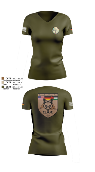 Womens Short Sleeve Vneck Shirt, DEU EinsKtgt CD/CBI, , Teamtime, Team time, sublimation, custom sports apparel, team uniforms, spirit wear, spiritwear, sports uniforms, custom shirts, team store, custom team store, fundraiser sports, apparel fundraiser