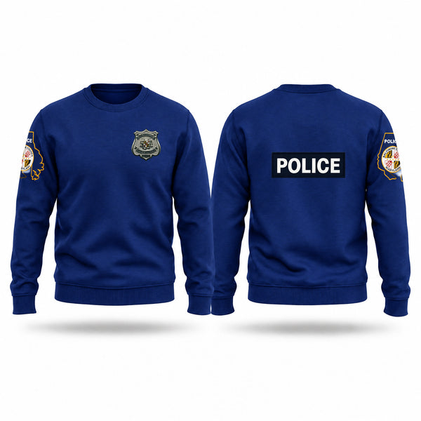 Crew Neck Sweatshirt, Baltimore County Police Department, Police, Teamtime, Team time, sublimation, custom sports apparel, team uniforms, spirit wear, spiritwear, sports uniforms, custom shirts, team store, custom team store, fundraiser sports, apparel fundraiser