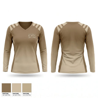 Womens Long Sleeve Vneck Shirt, SOUTH PANOLA AFJROTC LDR TEAMSSPHS AFJROTC LDR TEAMS, Spirit Store, Teamtime, Team time, sublimation, custom sports apparel, team uniforms, spirit wear, spiritwear, sports uniforms, custom shirts, team store, custom team store, fundraiser sports, apparel fundraiser