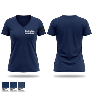 Womens Short Sleeve Vneck Shirt, Slatington Fire Department, Fire Department, Teamtime, Team time, sublimation, custom sports apparel, team uniforms, spirit wear, spiritwear, sports uniforms, custom shirts, team store, custom team store, fundraiser sports, apparel fundraiser