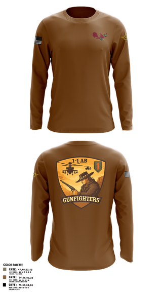 Long Sleeve Performance Shirt, 1-1 Attack Battalion, HHC, S2, Army, Teamtime, Team time, sublimation, custom sports apparel, team uniforms, spirit wear, spiritwear, sports uniforms, custom shirts, team store, custom team store, fundraiser sports, apparel fundraiser