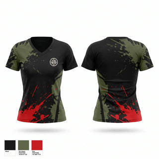 Womens Short Sleeve Vneck Shirt, Freedom Fighters NBPP, Army, Teamtime, Team time, sublimation, custom sports apparel, team uniforms, spirit wear, spiritwear, sports uniforms, custom shirts, team store, custom team store, fundraiser sports, apparel fundraiser